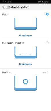 Navigation options