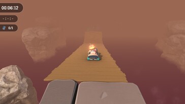 En la imagen: una captura de pantalla del juego Super Adventure Hand.