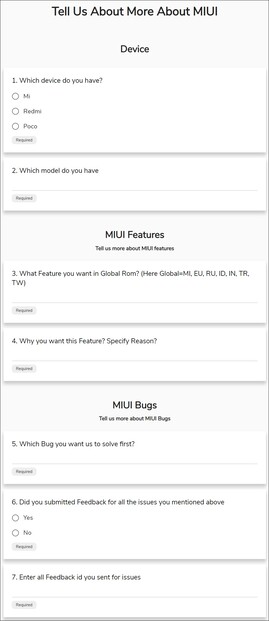 Encuesta sobre Xiaomi MIUI. (Fuente de la imagen: Mi Community)