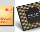 Qualcomm Snapdragon 865 contra MediaTek Dimensity 1000. (Fuente de la imagen: Gizguide/AnandTech - editado)