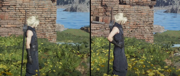 La PS5 de Sony frente a la PS5 Pro en modo de rendimiento: una enorme diferencia de calidad, sin duda. (Fuente de la imagen: Digital Foundry vía YouTube)