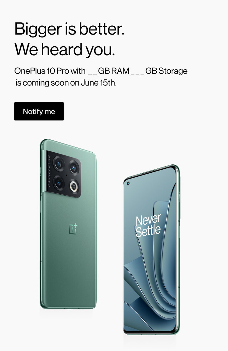 El 10 Pro de 12 GB que faltaba llegará a Norteamérica. (Fuente: OnePlus)