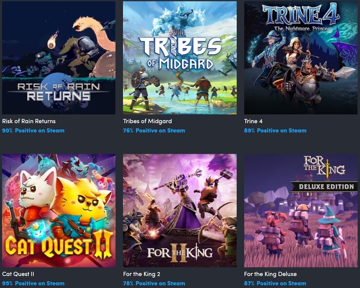 Todos los juegos incluidos en la colección (Fuente de la imagen: Humble Bundle)