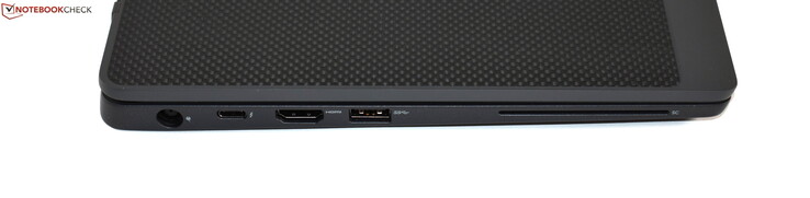 Izquierda: puerto de carga, Thunderbolt 3, HDMI, USB 3.0 Tipo A
