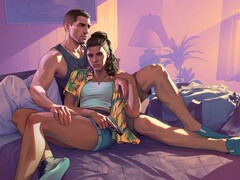 Ilustración oficial de GTA 6 que muestra a los dos protagonistas, Jason y Lucía. (Fuente de la imagen: Rockstar)