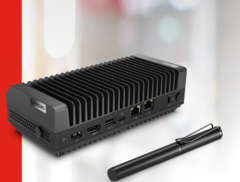 El mini PC ThinkEdge SE30 de Lenovo es ideal para quioscos y cajeros automáticos para el comercio minorista inteligente o para la monitorización de dispositivos médicos en la sanidad. (Fuente de la imagen: Lenovo)