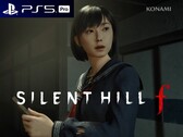 Banner de Silent Hill f con el logotipo mejorado de PS5 Pro (Fuente de la imagen: Konami, Sony PlayStation con ediciones)