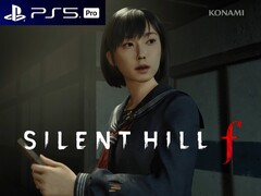 Banner de Silent Hill f con el logotipo mejorado de PS5 Pro (Fuente de la imagen: Konami, Sony PlayStation con ediciones)