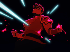 Sworn tiene un combate muy parecido al de Hades, con la diferencia clave de que admite multijugador. En la imagen, una captura de pantalla del tráiler del juego. (Fuente de la imagen: PlayStation/YouTube)