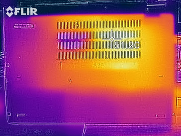 Distribución de calor bajo carga - lado inferior