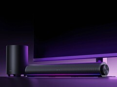 Una imagen del Xiaomi Desktop Speaker Pro Set con iluminación RGB.