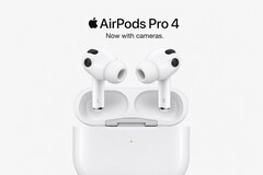 Imagen generada por IA de los AirPods Pro 4 con cámaras.