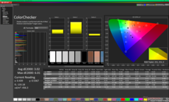 ColorChecker antes de la calibración (P3)