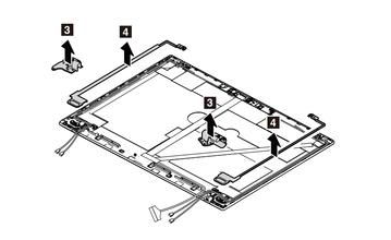 El ThinkPad T480 cuenta con soportes metálicos que reparten la carga sobre las bisagras a lo largo de la altura de la tapa. (Fuente de la imagen: Lenovo)