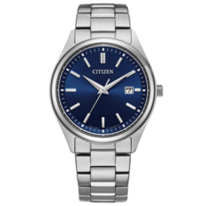 El modelo BM1350-54L destaca por su esfera azul con efecto rayos de sol, al tiempo que conserva la misma caja de acero inoxidable de 38 mm y el movimiento solar Eco-Drive.