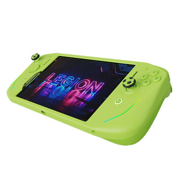 El mando Lenovo Legion G9 verde Rhein viene con tapones para los pulgares.