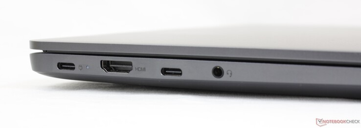 Izquierda: USB-C 2.0 (Power Delivery), HDMI 1.4b, USB-C 2.0, audio combinado de 3,5 mm