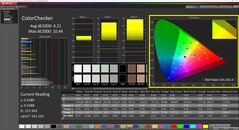 CalMAN ColorChecker (perfil: Display P3)