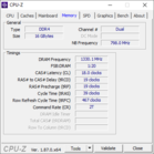 Información del sistema: CPU-Z memory