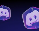 Iconos de cubos translúcidos en 3D con el logotipo de Discord Clyde