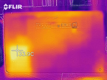 Distribución de calor del lado inferior (inactivo)