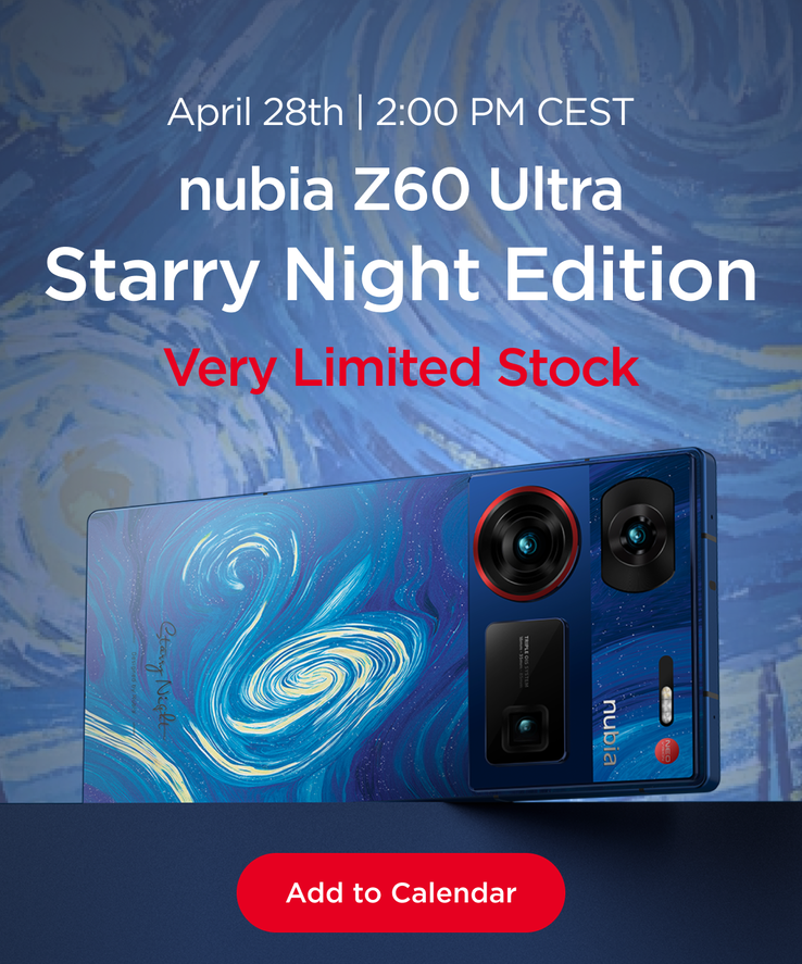 Nubia promociona el próximo Z60 Ultra Starry Night edition. (Fuente: Nubia)