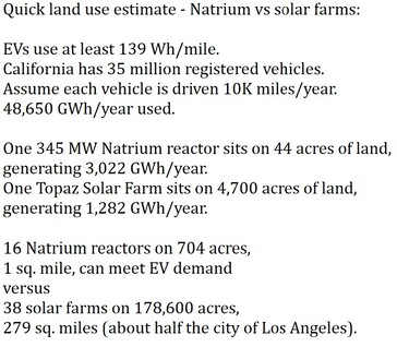 Las centrales nucleares generan mucha más energía por acre que los parques solares o eólicos, lo que reduce el impacto medioambiental sobre el paisaje y la fauna. (Fuente: NBC)