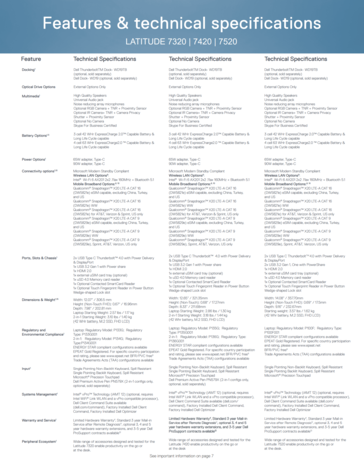Dell Latitude 7000 especificaciones (continuación)