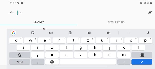 OnePlus 8 - Teclado virtual