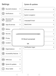 Software del Huawei MatePad Paper