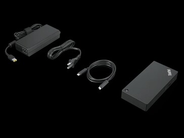 Contenido de la caja de venta de la base USB C de Lenovo (imagen a través de Lenovo)