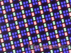 Nítida matriz de subpíxeles RGB sin problemas de granulado