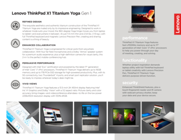 Especificaciones del Lenovo ThinkPad X1 Titanium Gen 1