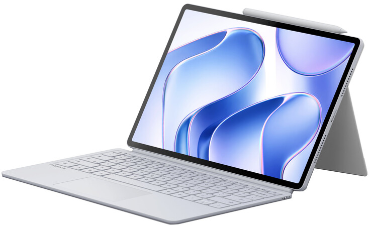 El Googlebook Duet m con su teclado desmontable, su soporte y el Pen Pro acoplado.