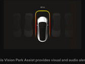 El Park Assist sólo con cámara puede no estar a la altura de la versión USS por la noche (imagen: Tesla)