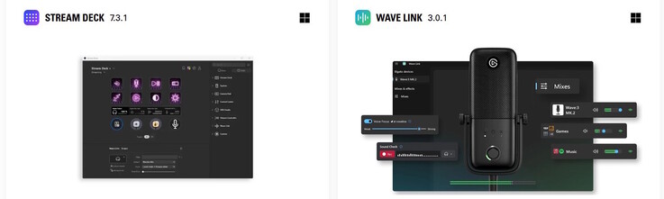 Software Stream Deck y Wave Link en la sección de descargas de Elgato