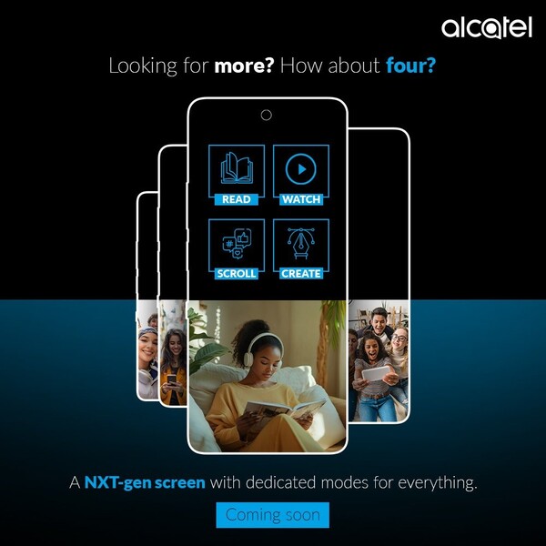 El Alcatel V3 Ultra tendrá una pantalla TCL NXTPAPER. (Fuente de la imagen: Alcatel India)