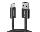El cable Anker Zolo USB-A a USB-C (en la imagen) está construido con una cubierta trenzada de 48 hebras y está clasificado para soportar más de 10.000 dobleces. (Fuente de la imagen: Amazon/Anker)