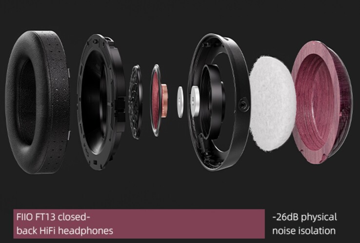 El FiiO FT13 utiliza algodón que absorbe el sonido y cámaras y tubos que lo disipan para reducir el ruido de fondo y disfrutar mejor de la música. (Fuente de la imagen: FiiO)