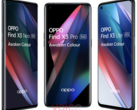 El primer render de los tres smartphones de la serie Oppo Find X3. (Imagen: Oppo/Evan Blass)