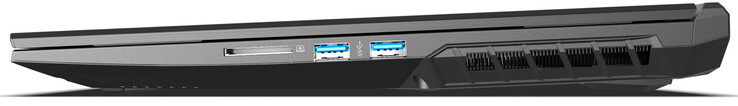 Derecha: 2x USB-A 3.0, lector de tarjetas (SD/SDHC/SDXC) (Fuente de la imagen: Schenker)