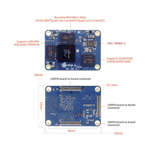 OrangePi CM5. (Fuente de la imagen: Orange Pi)