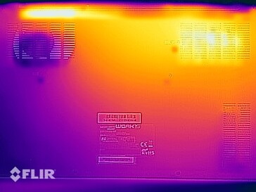 Imagen térmica lado inferior en la prueba de esfuerzo