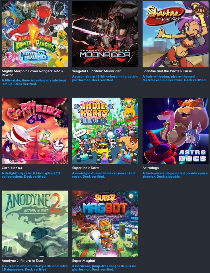 Todos los juegos incluidos en la colección Caos de Cartuchos