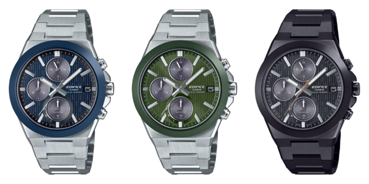 De izquierda a derecha: los relojes Casio EFS-S650D-2A, EFS-S650D-3A y EFS-S650DC-1A. (Fuente de la imagen: Casio, editado)