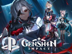 Pancarta de Genshin Impact con el logotipo de PlayStation mostrado (Fuente de la imagen: HoYoverse, Sony PlayStation con ediciones)