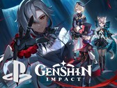 Pancarta de Genshin Impact con el logotipo de PlayStation mostrado (Fuente de la imagen: HoYoverse, Sony PlayStation con ediciones)