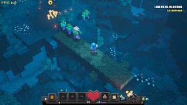 En la imagen: una captura de pantalla del juego Minecraft Dungeons.