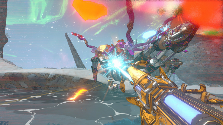 Los gráficos con cel shading de Mycopunk recuerdan mucho a los de Borderlands.