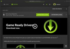 Nvidia GeForce Game Ready 531,68 notificación en GeForce Experience (Fuente: Propia)